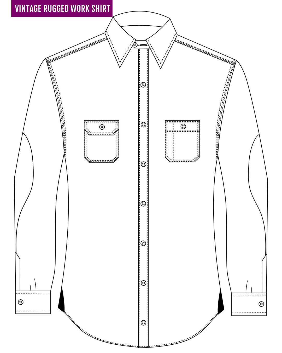 Maroon Grey Tattersall Flannel Work Shirt - 6