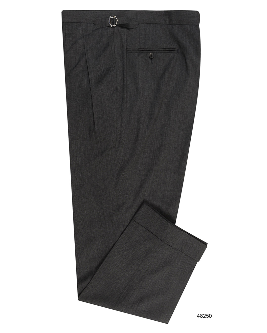 Washable Wool Pants: Dark Grey High Waisted Pant - 1