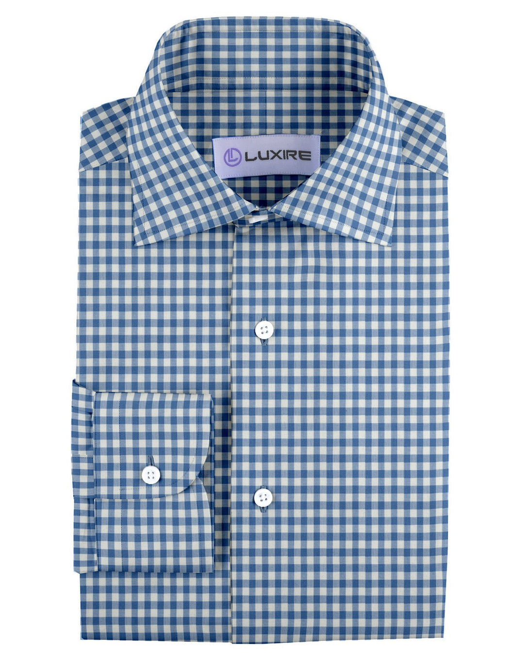 Ultramarine Blue Checks on White - 1