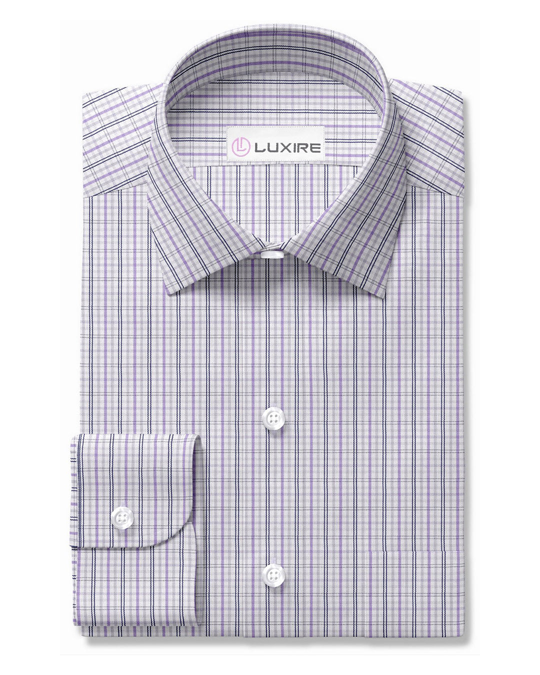 Alumo Navy and Purple Tattersall Checks - 1