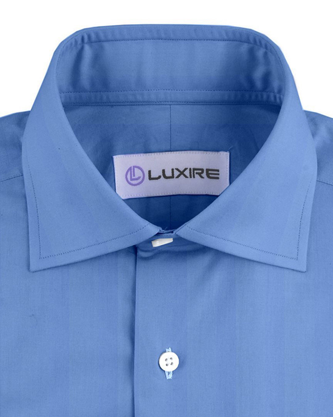 Blue Satin Dress Shirt - 3
