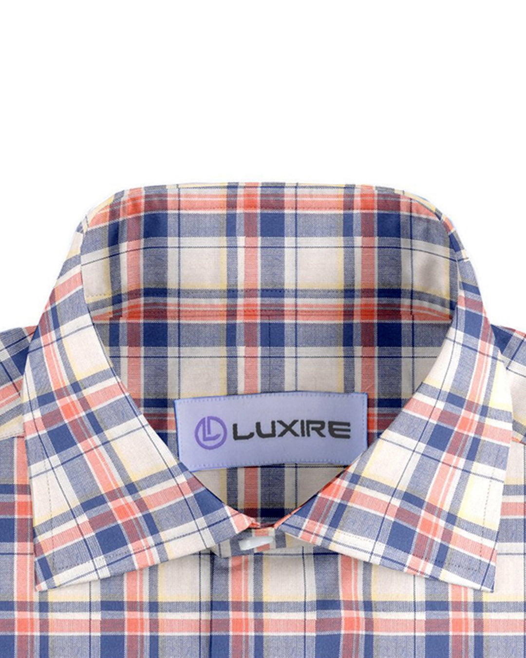 Blue Orange Tartan Checks On Yellow - 4