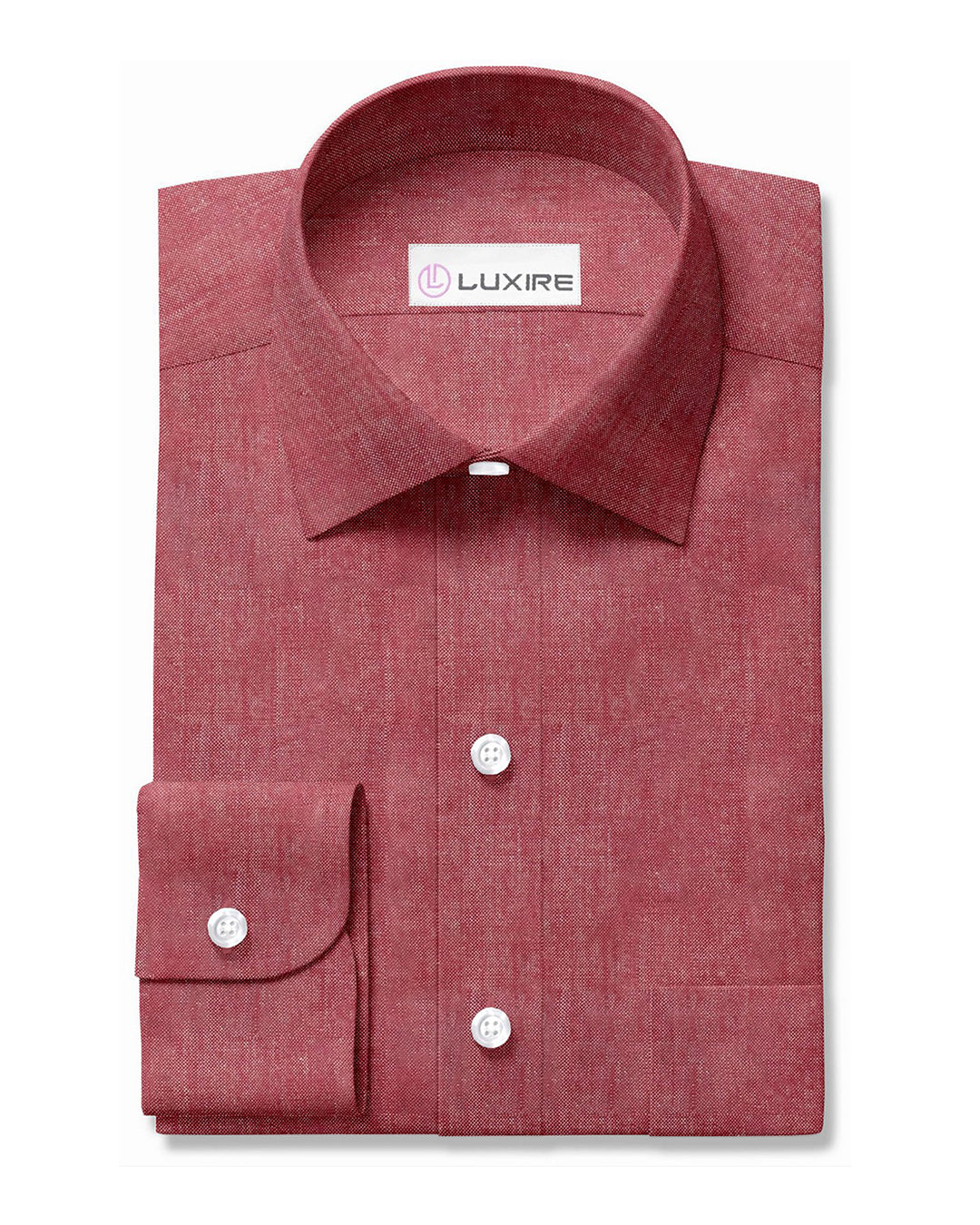 Brisbane Moss Chambray - Red - 1
