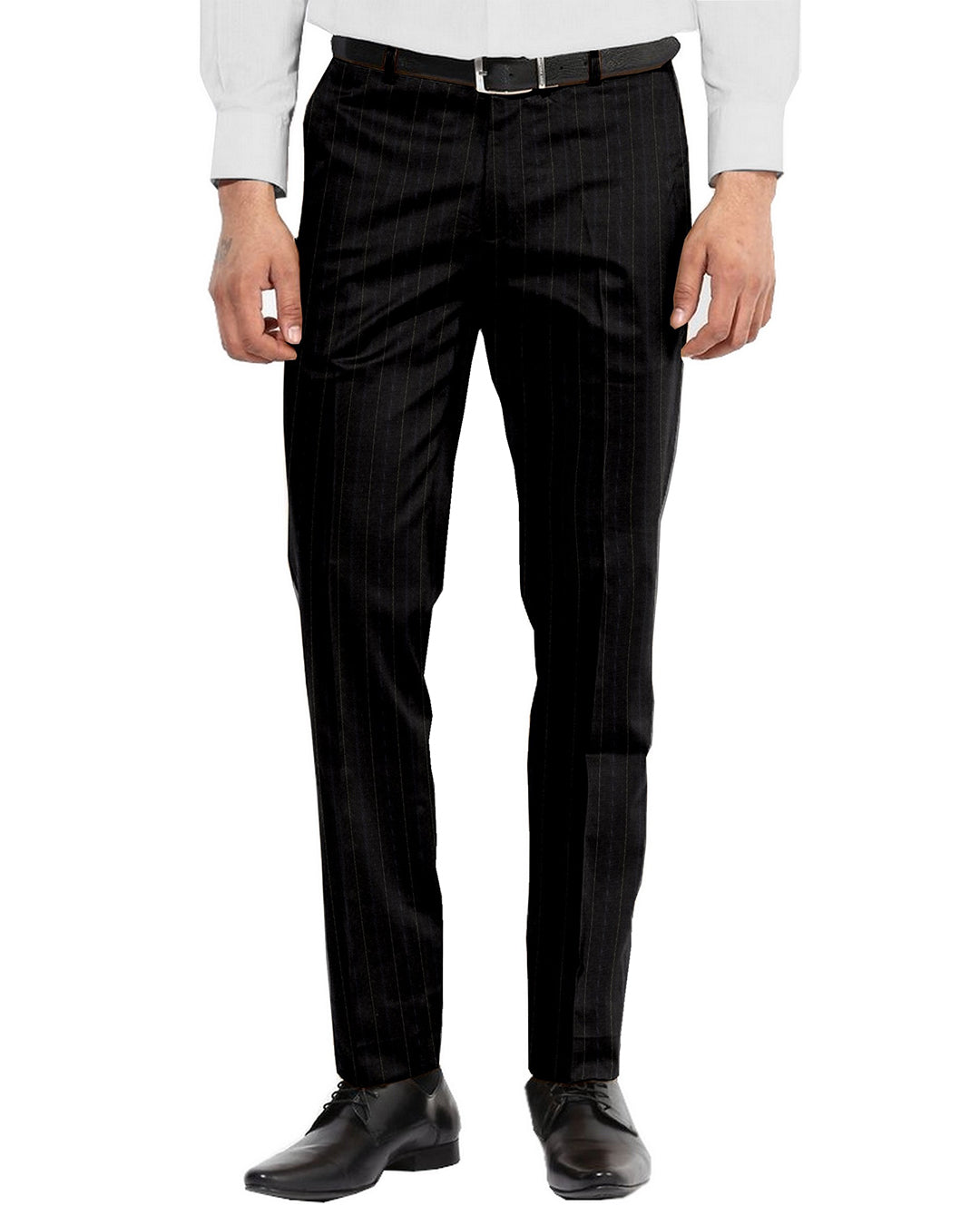 VBC Blue Yellow Alternate Stripes on Brown Pants - 1
