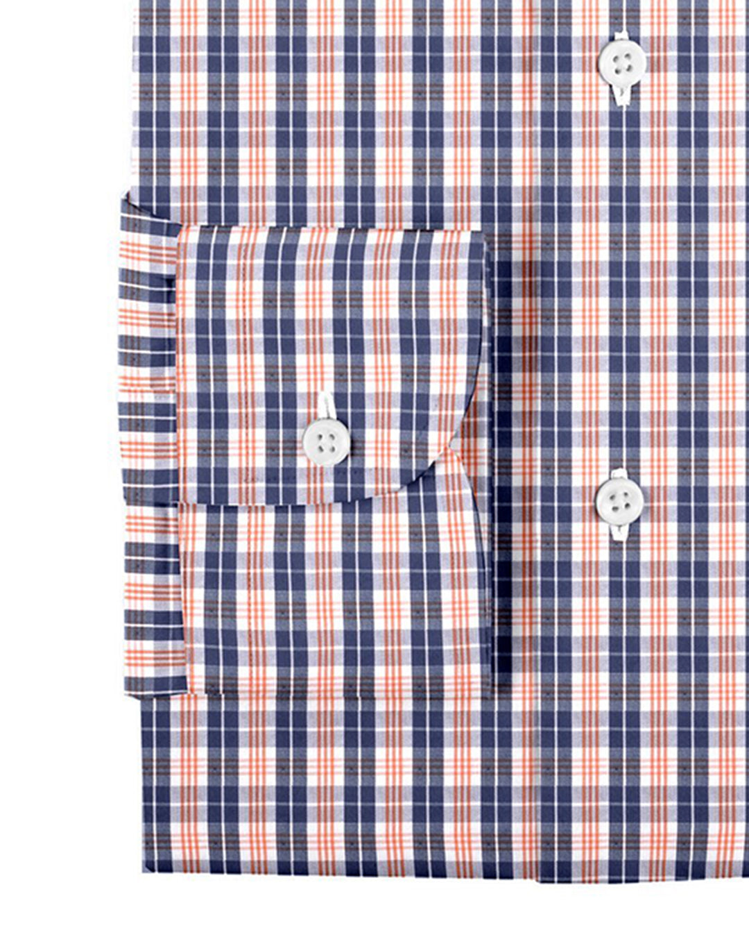 Navy Orange White Tartan Checks - 3