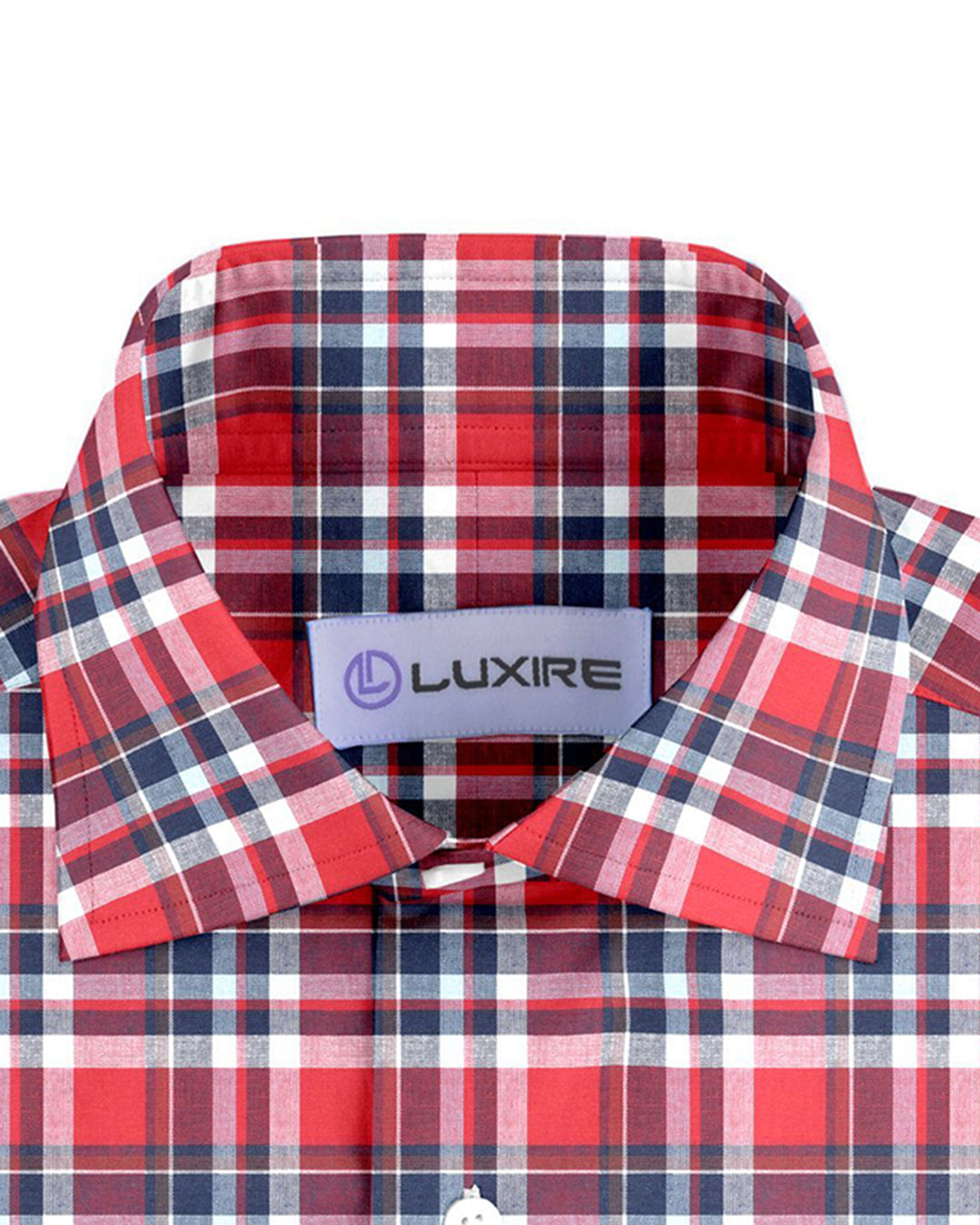 Bright Red Blue Madras Checks - 2