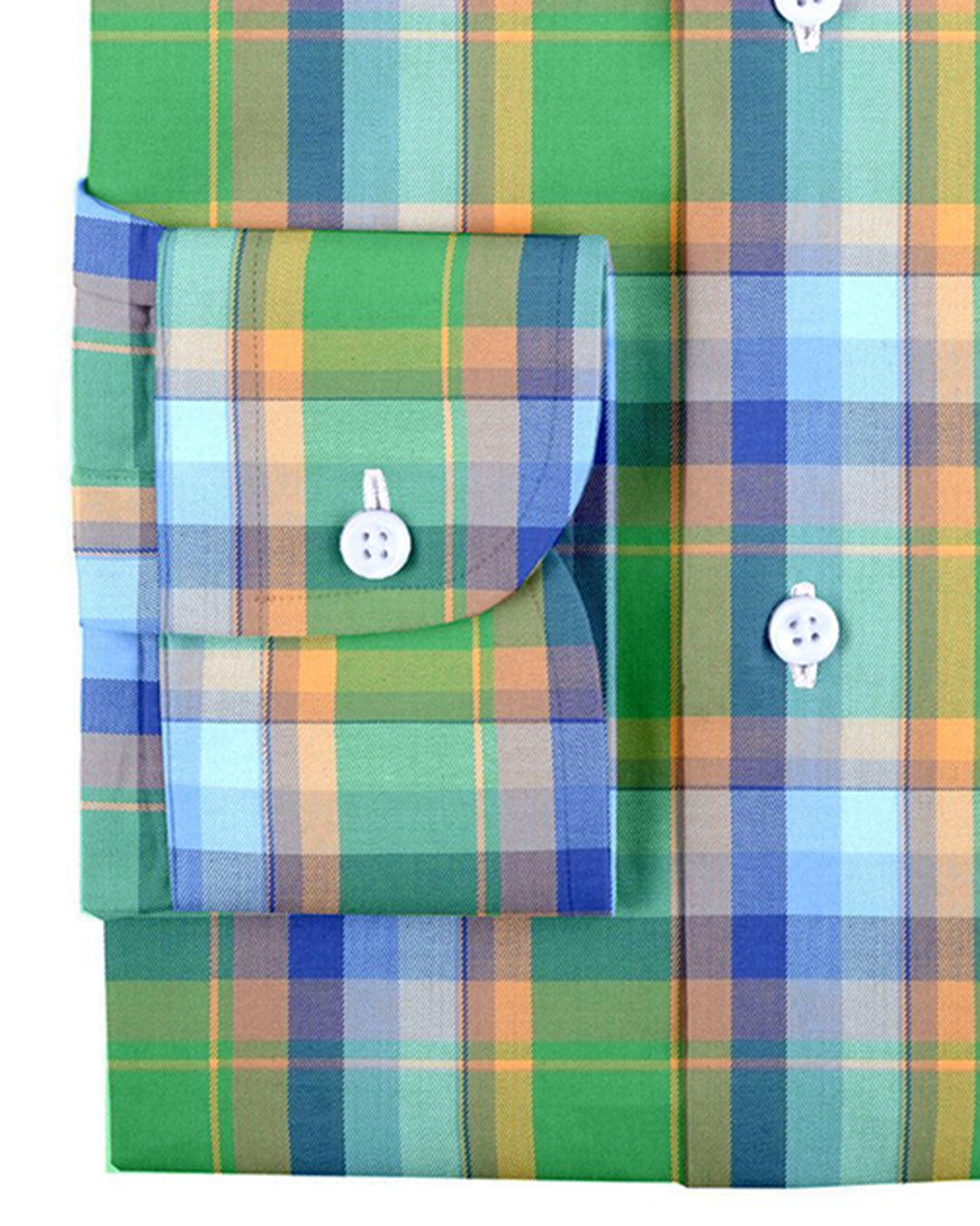 Green Yellow Blue Tartan Checks Twill - 3
