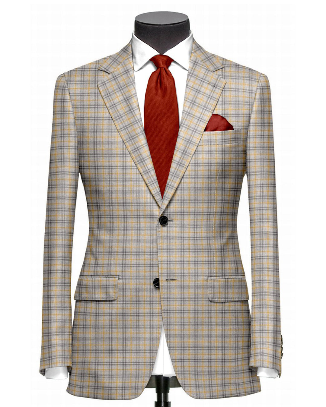EThomas Yellow Green Checks Jacket - 1