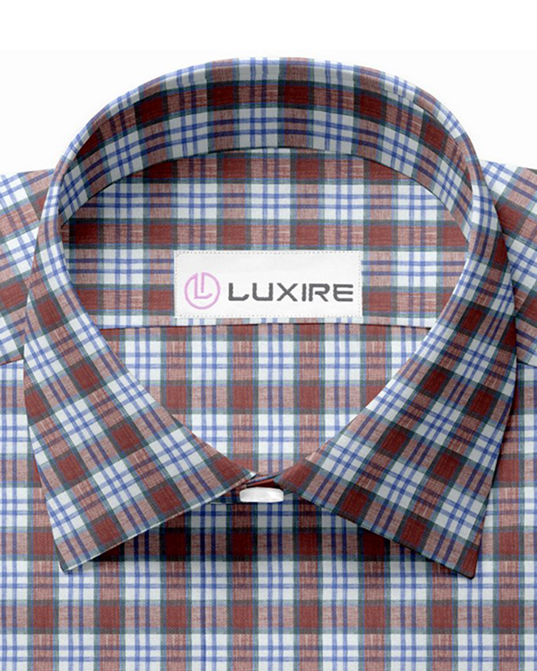 Linen: Blue Red White Madras Tattersall - 2