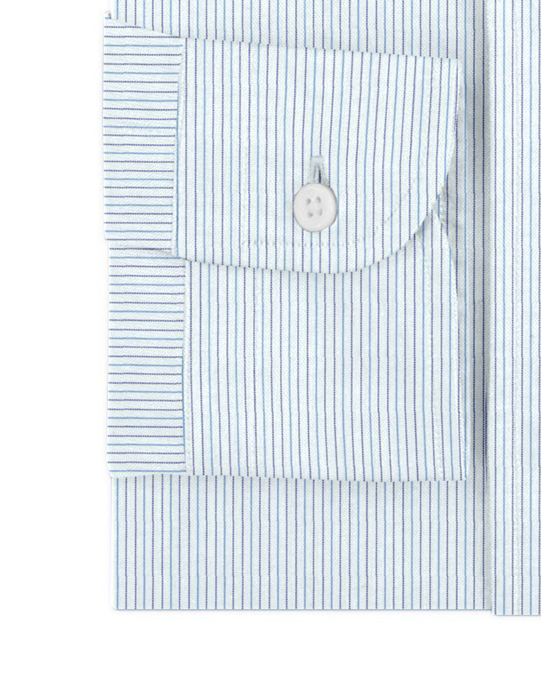 Natural WrinkleFree - White Pinstripes - With A Touch of Silk - 2