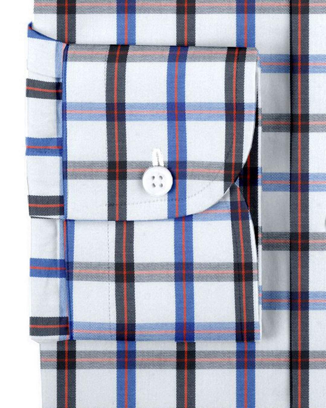 White Blue Grey Tatersall Twill - 3