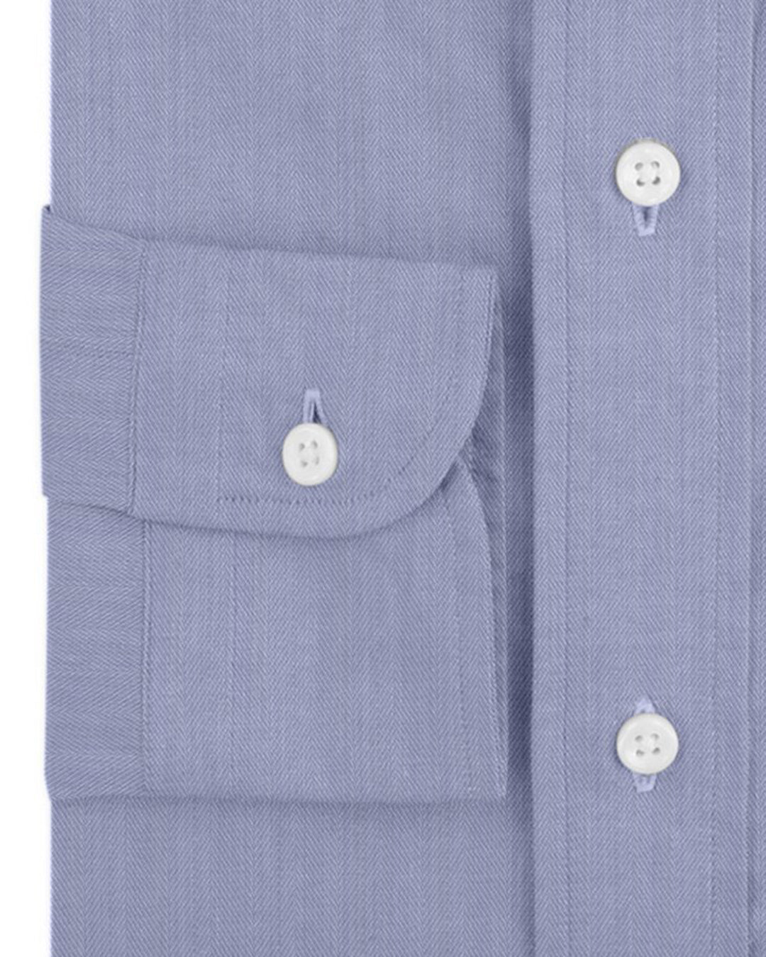 Classic Soft Blue Herringbone - 3