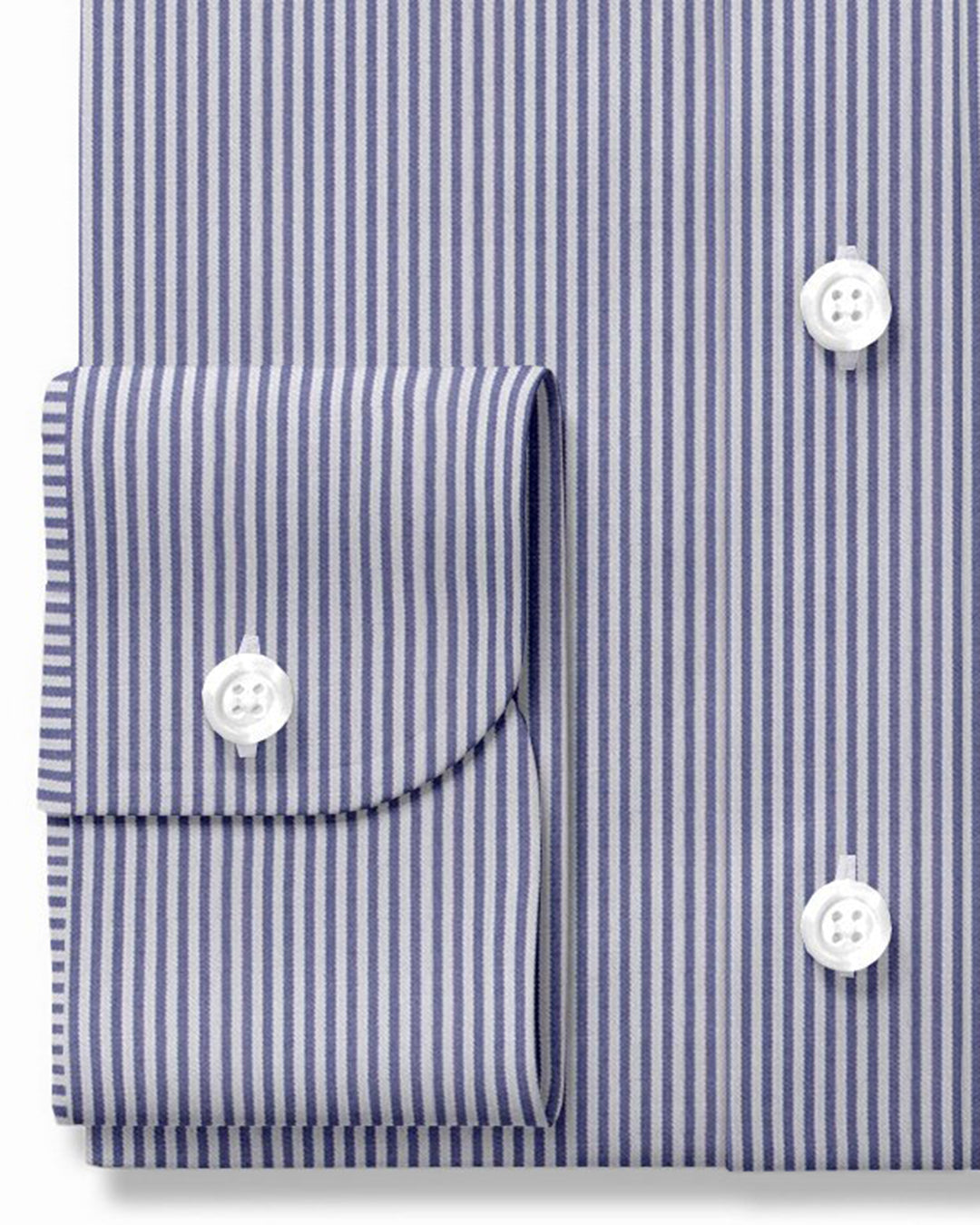 Business-Shirt White With Blue Dress Stripes - 3