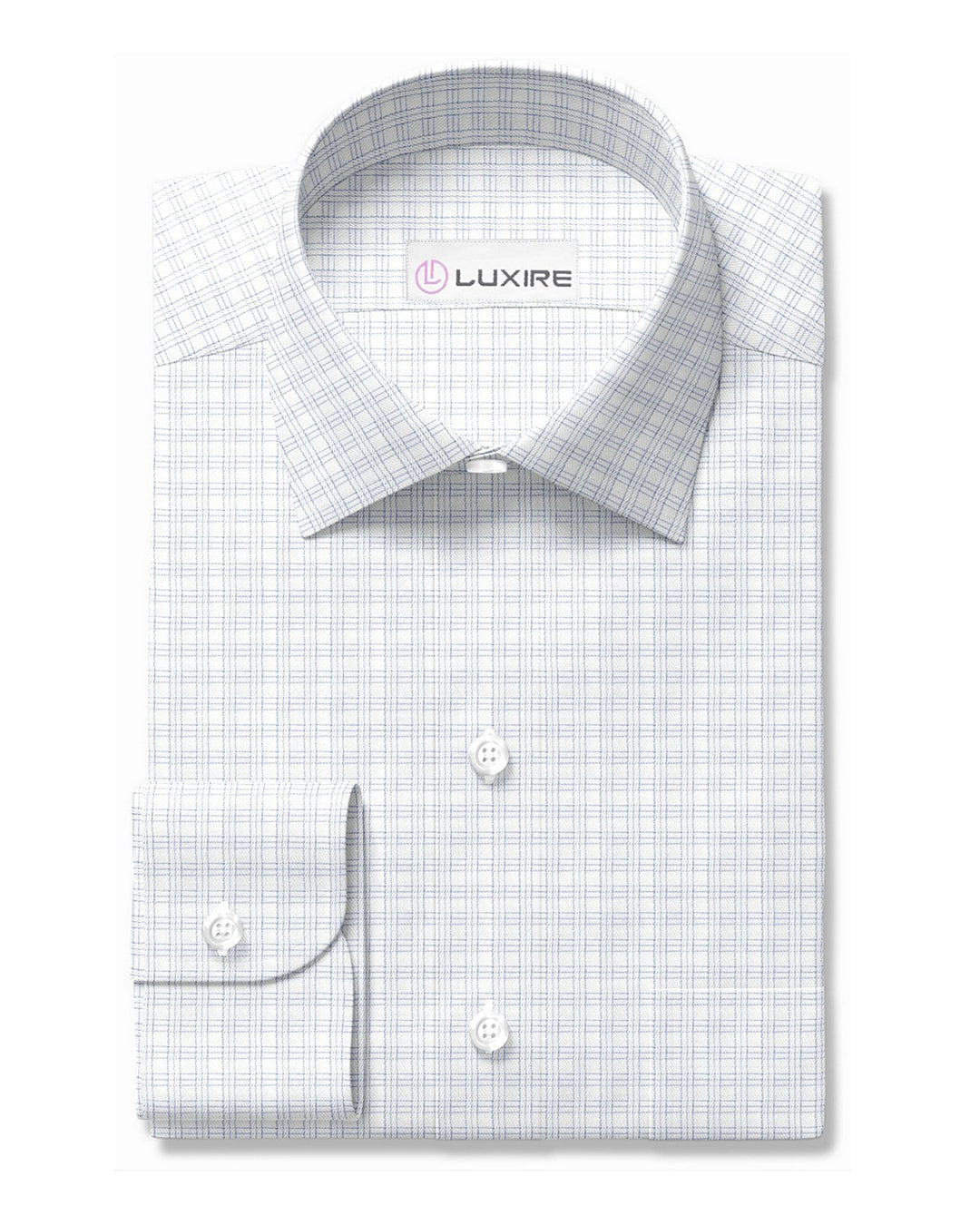 Monti Blue Pin Stripes Checks Dobby Twill - 1