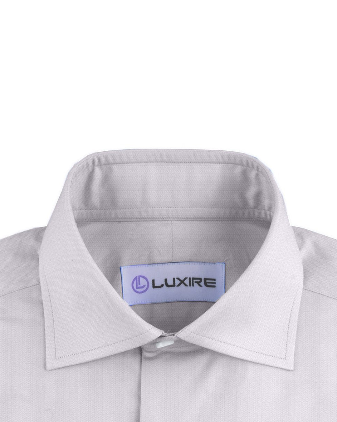 Business Shirt: White Micro Herringbone - 3