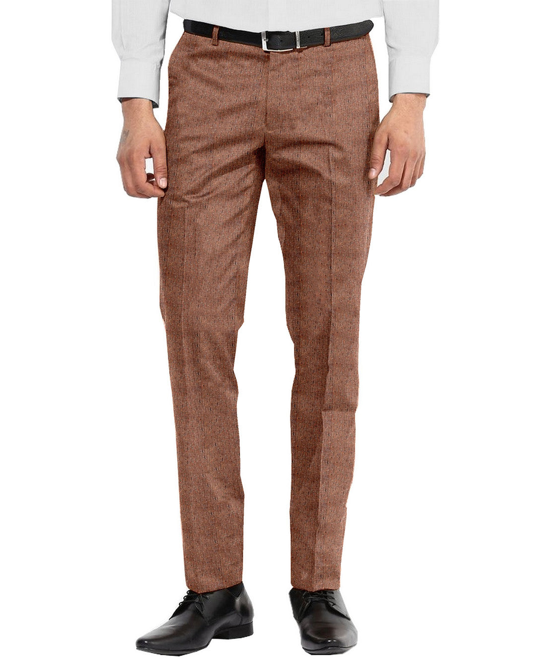 Molloy Herringbone Donegal Tweed Pants - Brick Red - 1