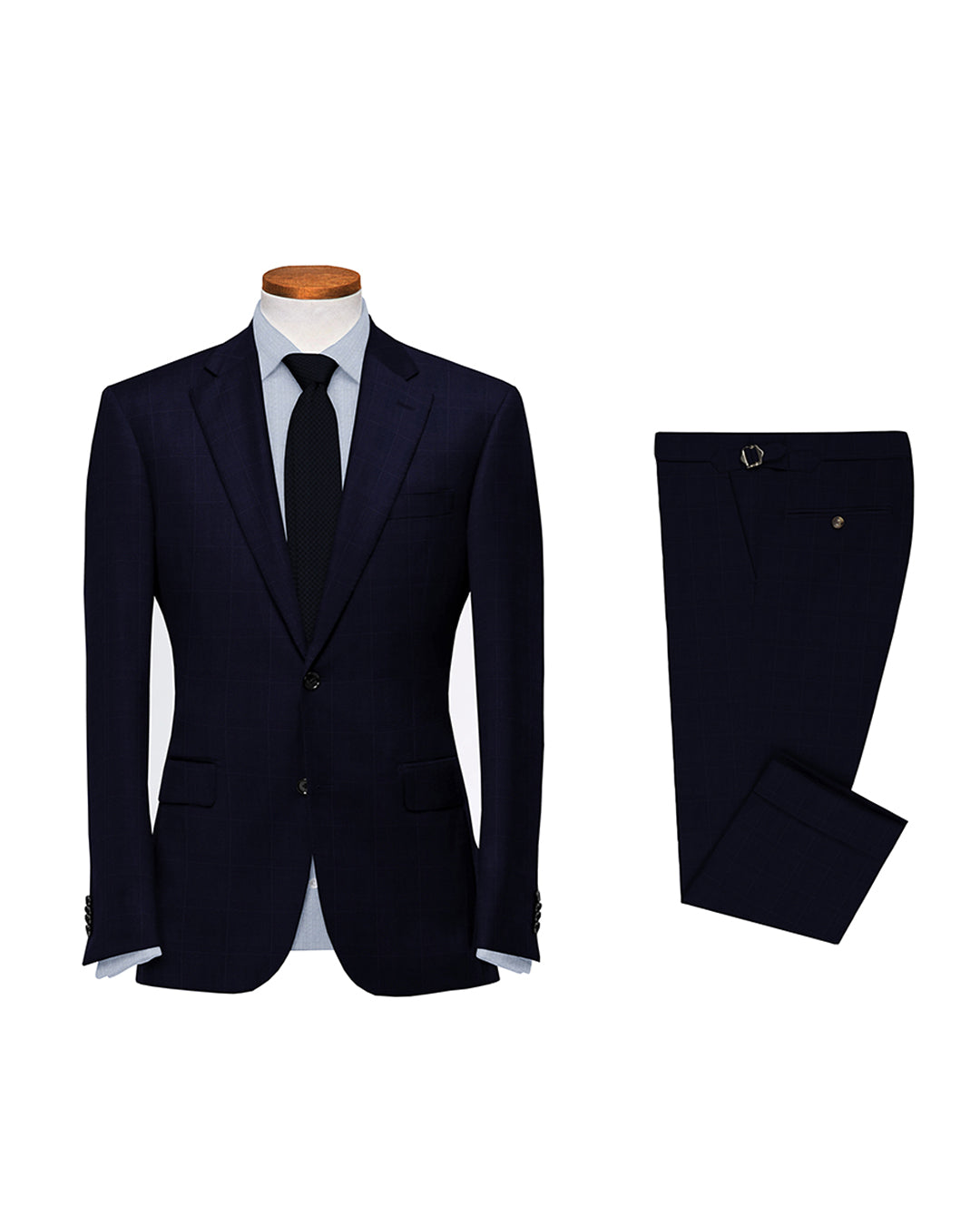 Drago: Super 160s Navy Prince of Wales Checks Suit - 1
