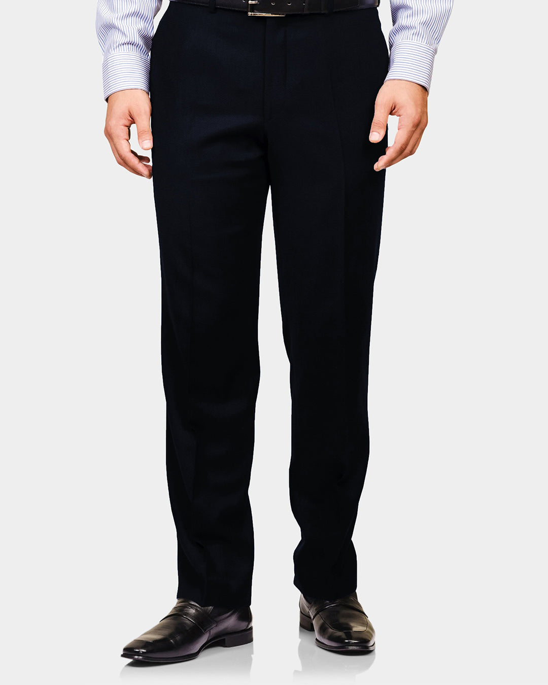 VBC: 100% Wool Dark Navy Twill Suit - 4