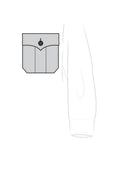 Safari  box pleat pocket