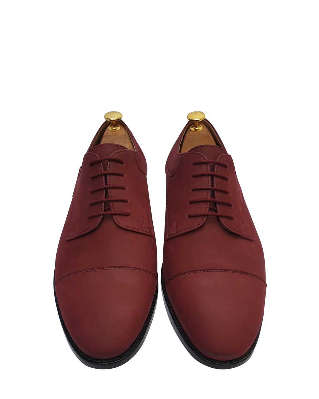 Nubuck Captoe Derby Burgundy - 1