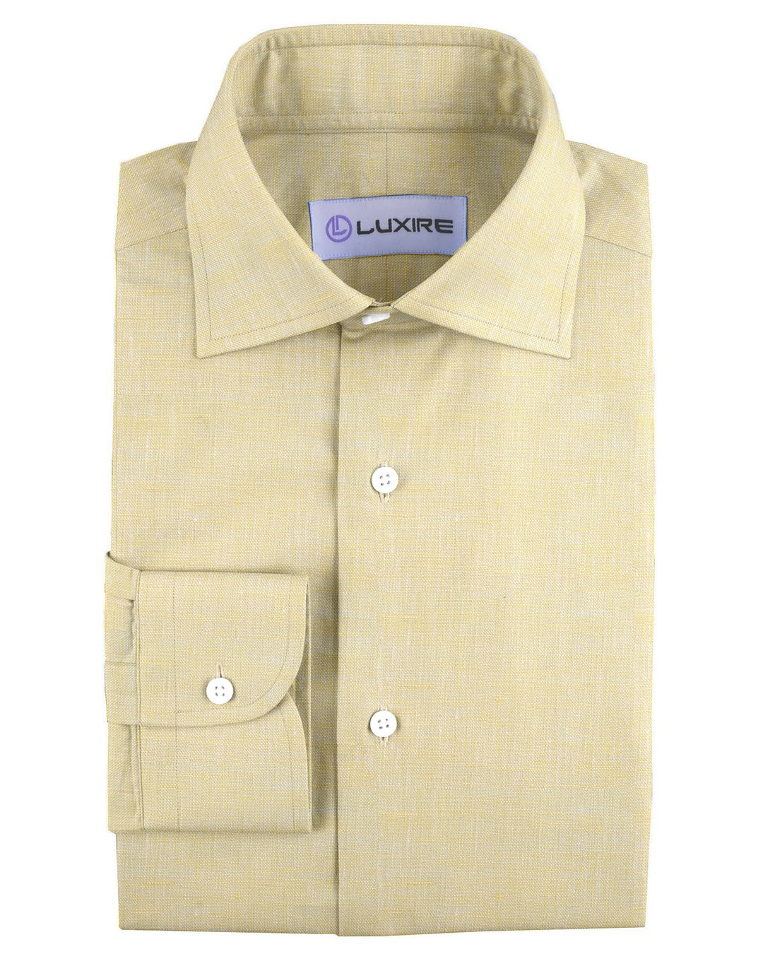 Pullover Shirt in Pale Yellow Linen - 1